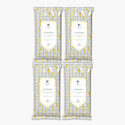 Lavender Face Wipes Set of 4