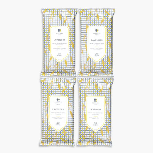 Lavender Face Wipes Set of 4