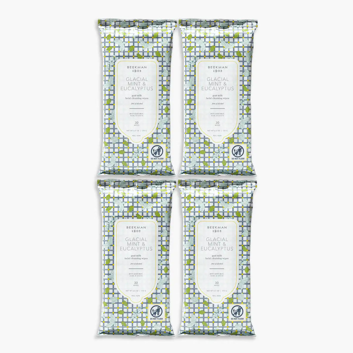 Glacial Mint & Eucalyptus Face Wipes Set of 4