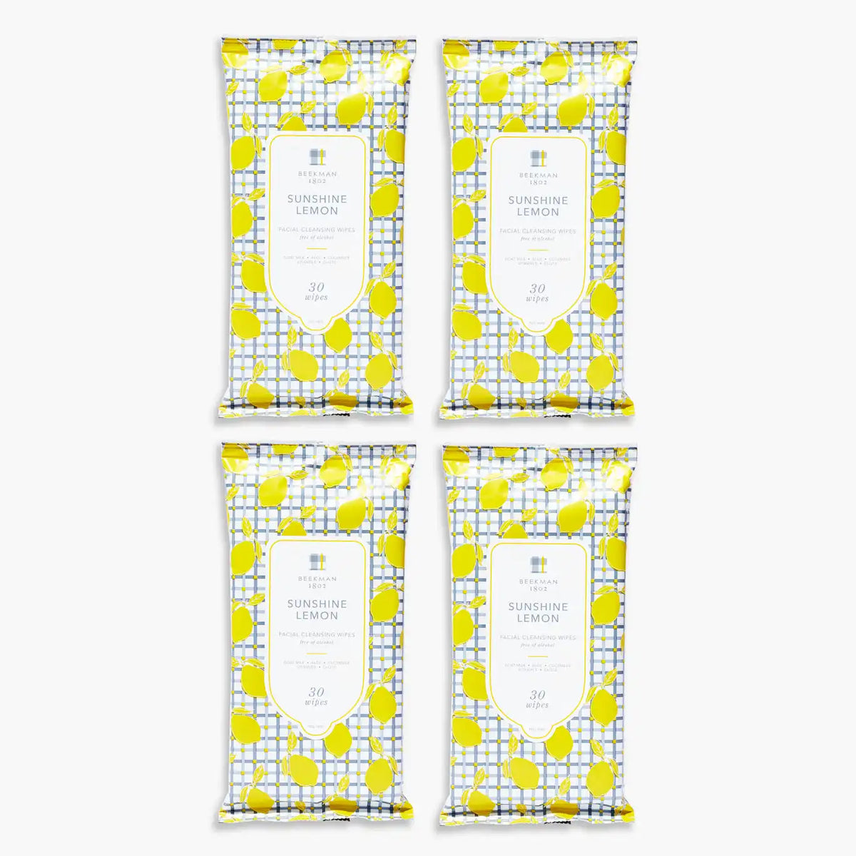 Sunshine Lemon Face Wipes Set of 4