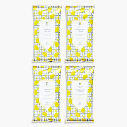 Sunshine Lemon Face Wipes Set of 4