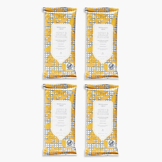 Honey & Orange Blossom Face Wipes Set of 4
