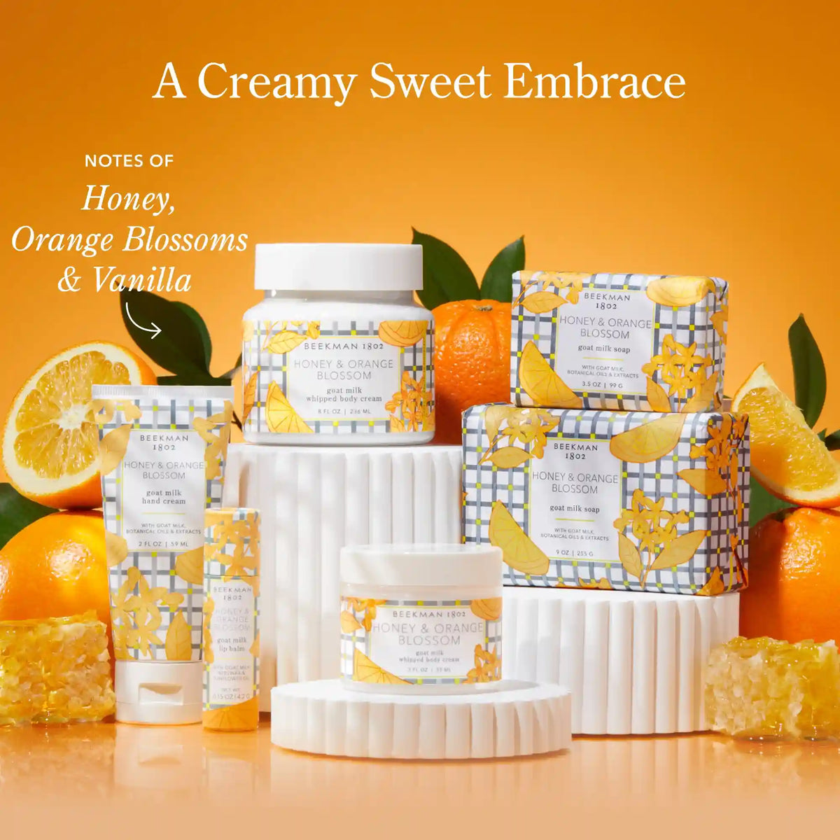 Honey & Orange Blossom Goat Milk Soap Set of 4