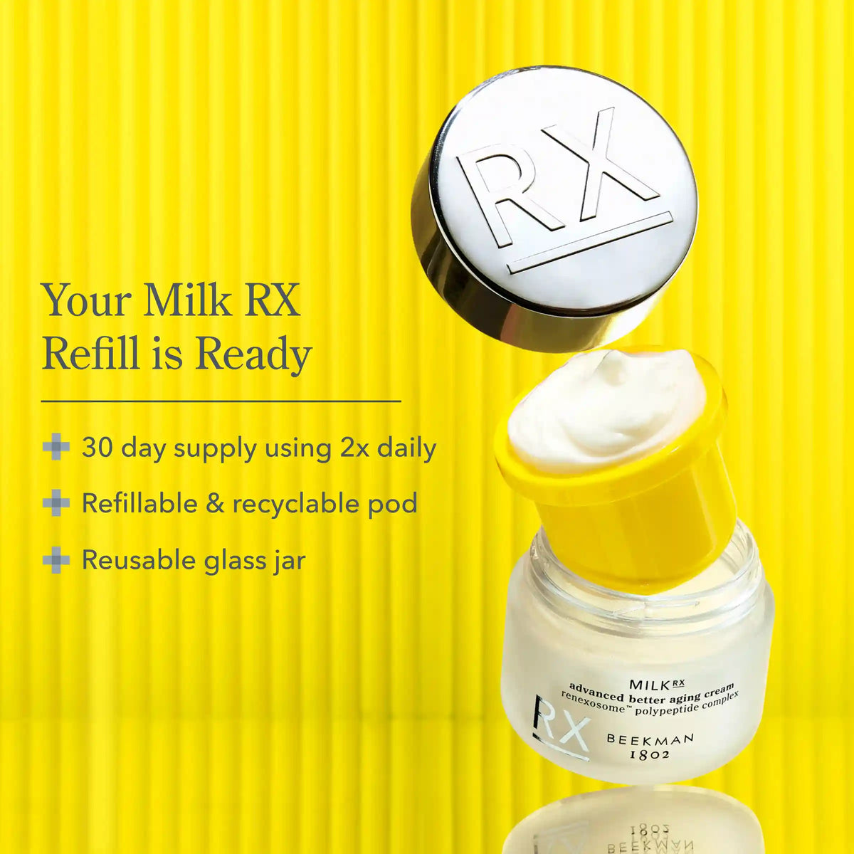 Milk RX Advanced Better Aging Cream + Refill Pod Duo