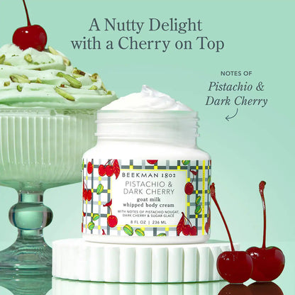 Pistachio & Dark Cherry Whipped Body Cream