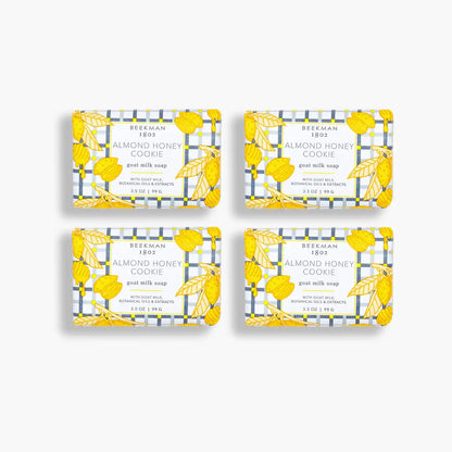Almond Honey Cookie 4-Pack Palm-Sized Goat Milk Soap