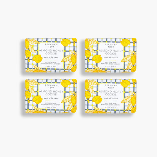 Almond Honey Cookie 4-Pack Palm-Sized Goat Milk Soap